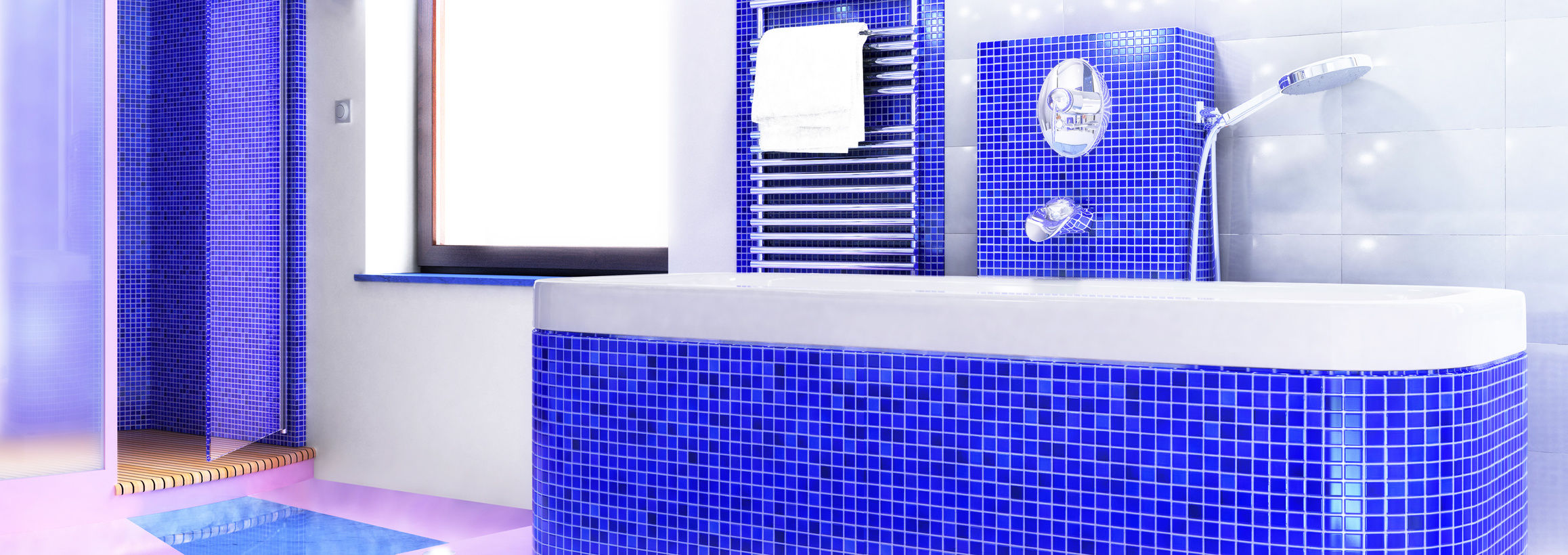 Badewanne in blau